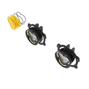 Jeep Wrangler JL Fog Light Kit - KC HiLiTES - FLEX ERA 3 Dual Mode SAE - `07-`23